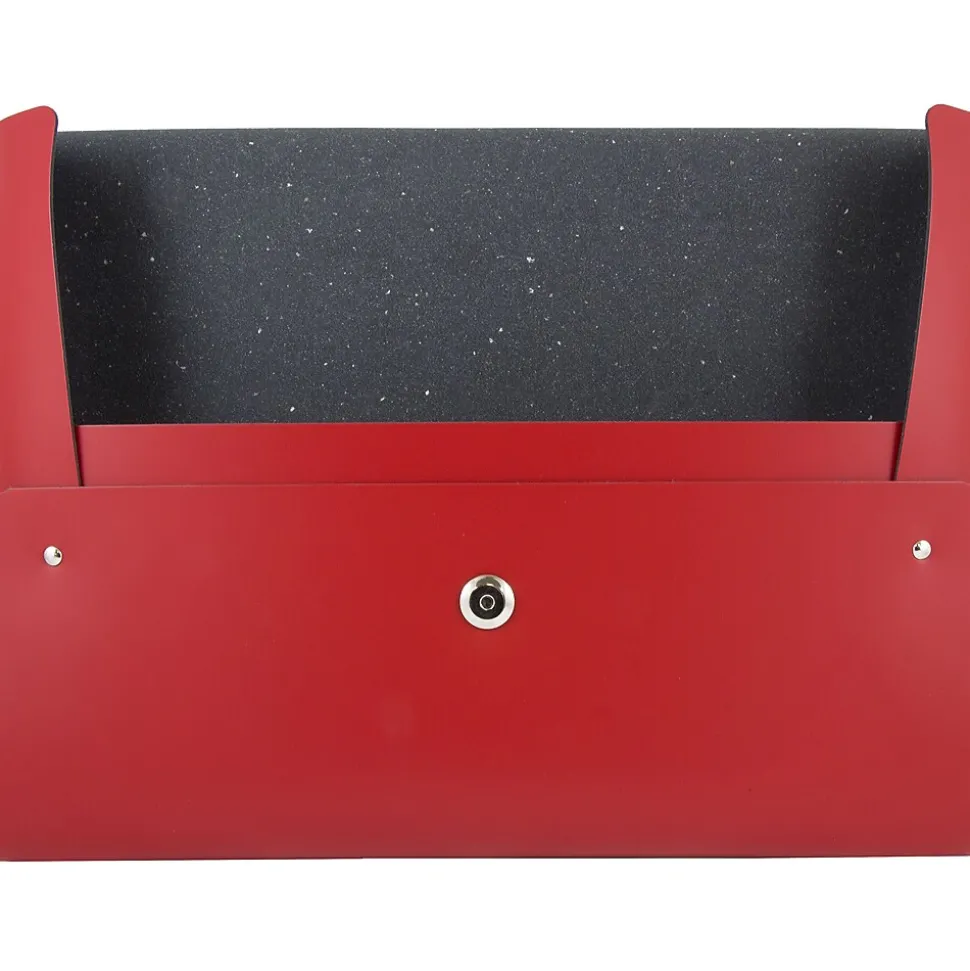 JAM Paper Leather Portfolio Case with Snap Closure, Red, 12/Carton (2233317453B)