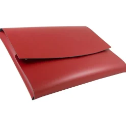 JAM Paper Leather Portfolio Case with Snap Closure, Red, 12/Carton (2233317453B)