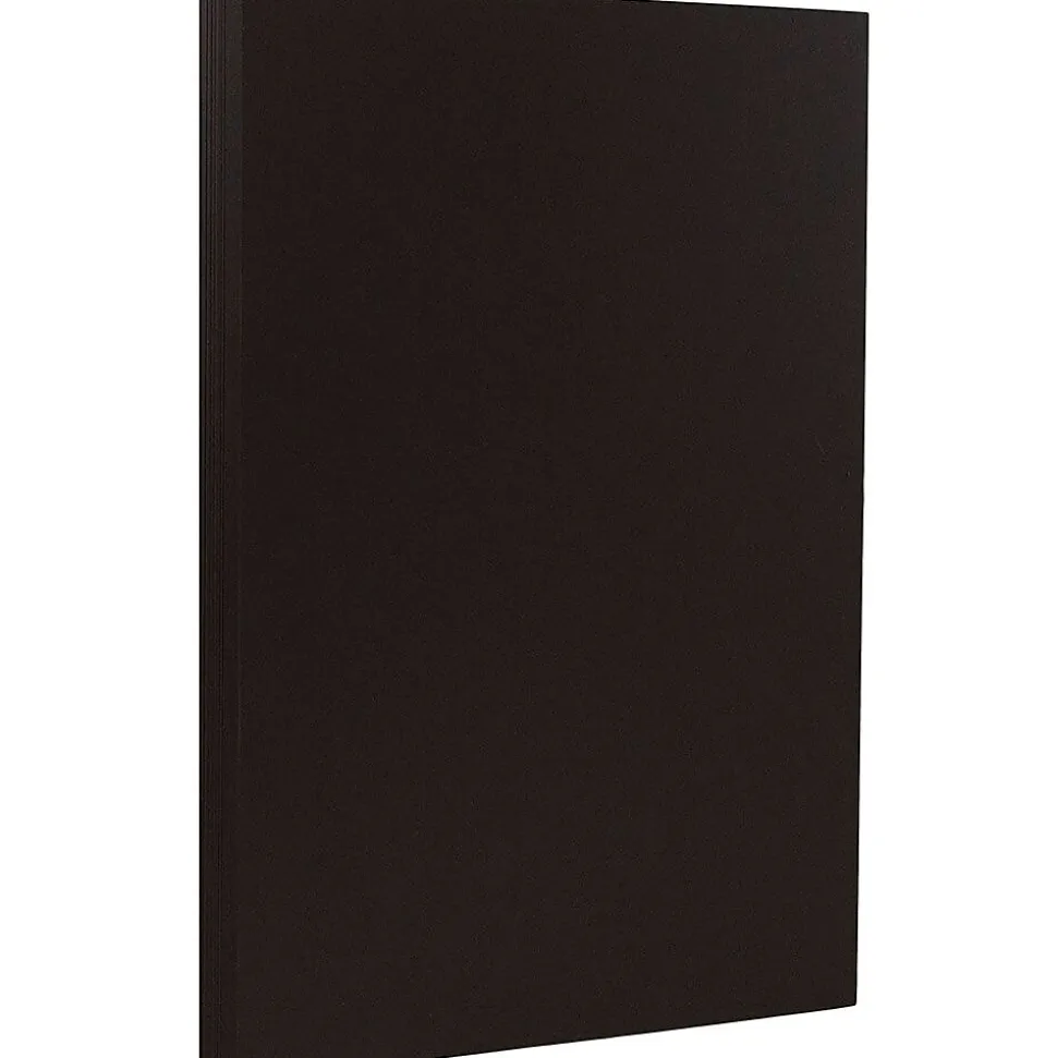 JAM Paper Legal Matte 8.5" x 14" Multipurpose Paper, 28 lbs., Black, 50 Sheets/Pack (64429500)
