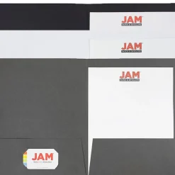 JAM Paper Linen 2-Pocket Folders, Multicolored, Assorted Business Colors, 6/Pack (24365119)