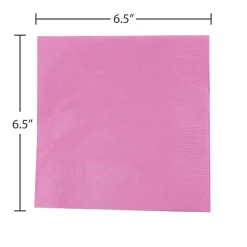 JAM Paper Lunch Napkin, 2-ply, Fuchsia Pink, 50 Napkins/Pack (255621948)