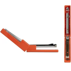 JAM Paper Modern Desktop Stapler, 10 Sheet Capacity, Orange (337ORZ)