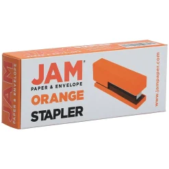 JAM Paper Modern Desktop Stapler, 10 Sheet Capacity, Orange (337ORZ)