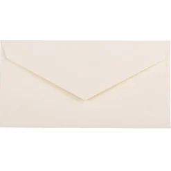JAM Paper Monarch Strathmore Invitation Envelopes, 3.875 x 7.5, Natural White Wove, 25/Pack (3197090)