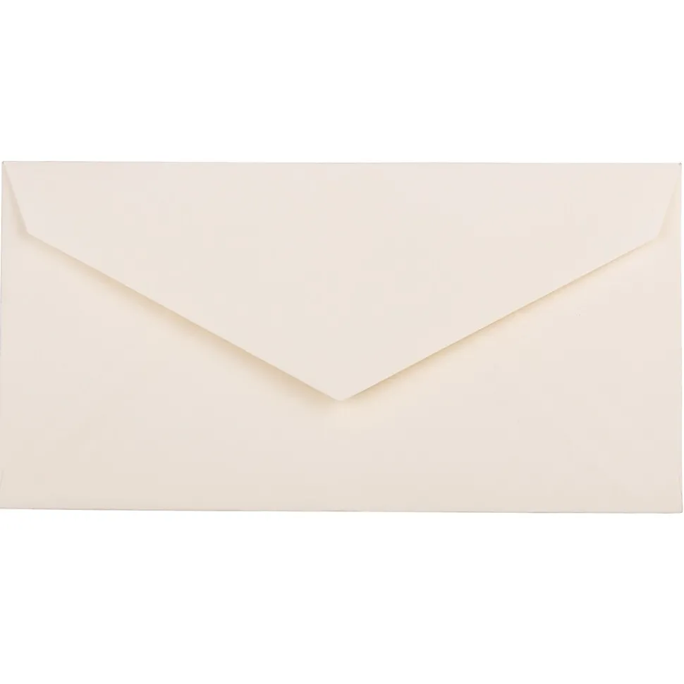 JAM Paper Monarch Strathmore Invitation Envelopes, 3.875 x 7.5, Natural White Wove, 25/Pack (3197090)