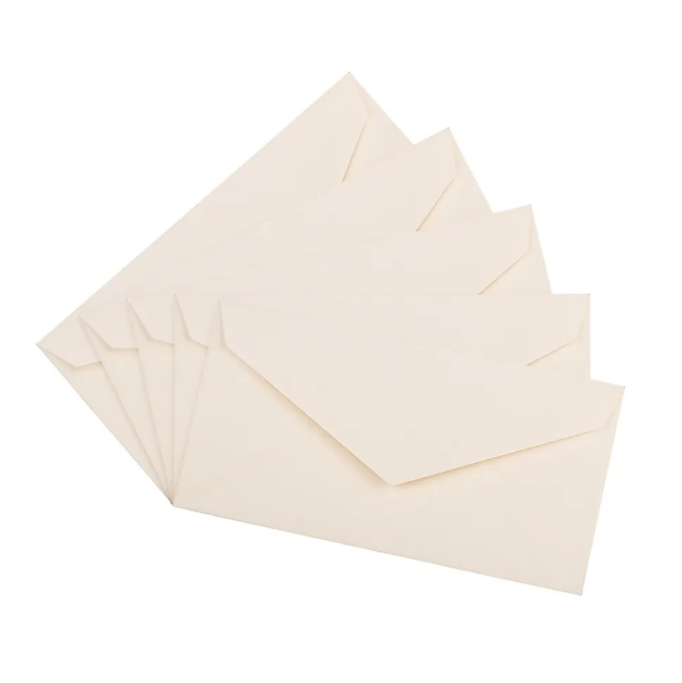 JAM Paper Monarch Strathmore Invitation Envelopes, 3.875 x 7.5, Natural White Wove, 25/Pack (3197090)