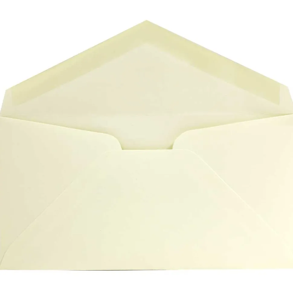JAM Paper Monarch Strathmore Invitation Envelopes, 3.875 x 7.5, Ivory Wove, 25/Pack (3197718)