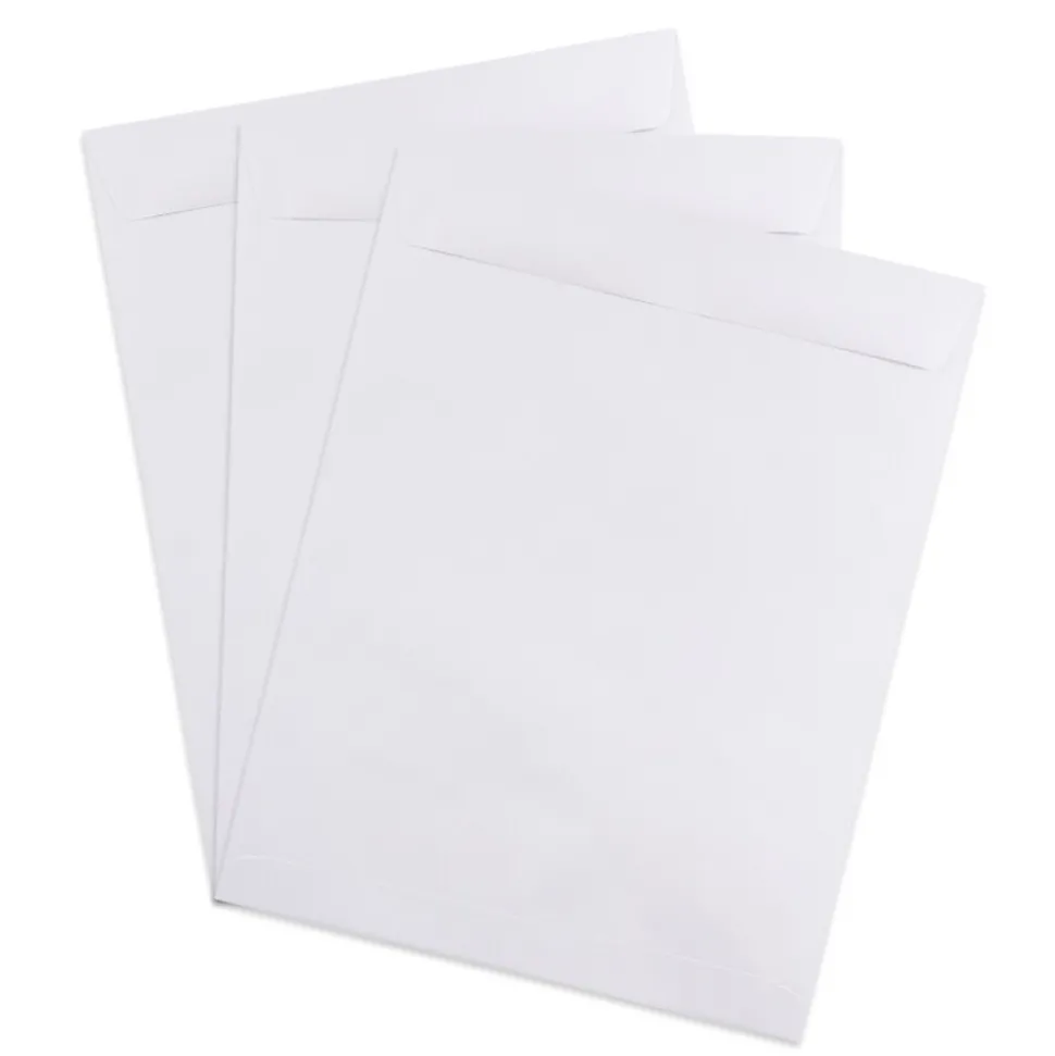JAM Paper Open End #15 1/2 Catalog Envelope, 12" x 15 1/2", White, 25/Pack (1623202)