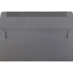 JAM Paper Open End #10 Business Envelope, 4 1/8" x 9 1/2", Dark Grey, 50/Pack (36396438I)