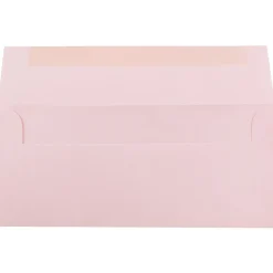 JAM Paper Open End #10 Business Envelope, 4 1/8" x 9 1/2", Baby Pink, 50/Pack (2155777I)