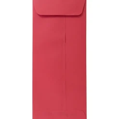 JAM Paper Open End #10 Currency Envelope, 4 1/8" x 9 1/2", Red, 50/Pack (25048I)