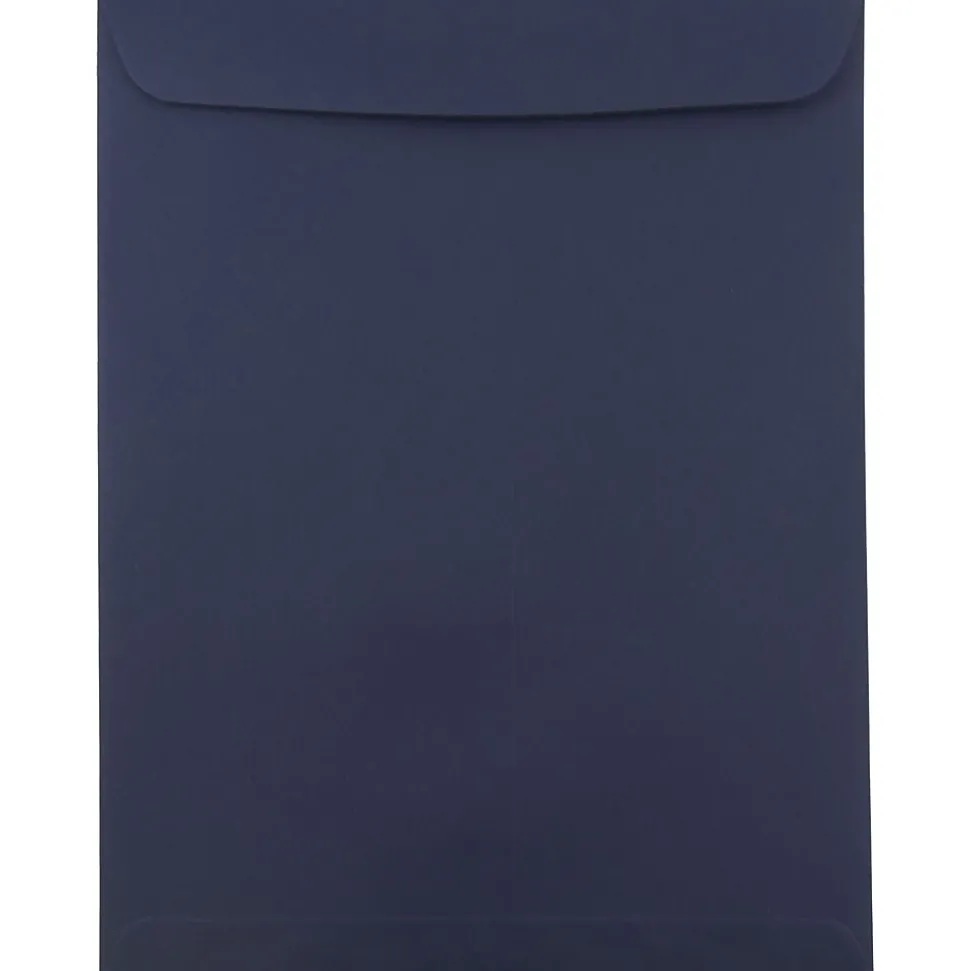 JAM Paper Open End Catalog Envelopes, 10" x 13", Navy Blue, 100/Pack (12828427B)