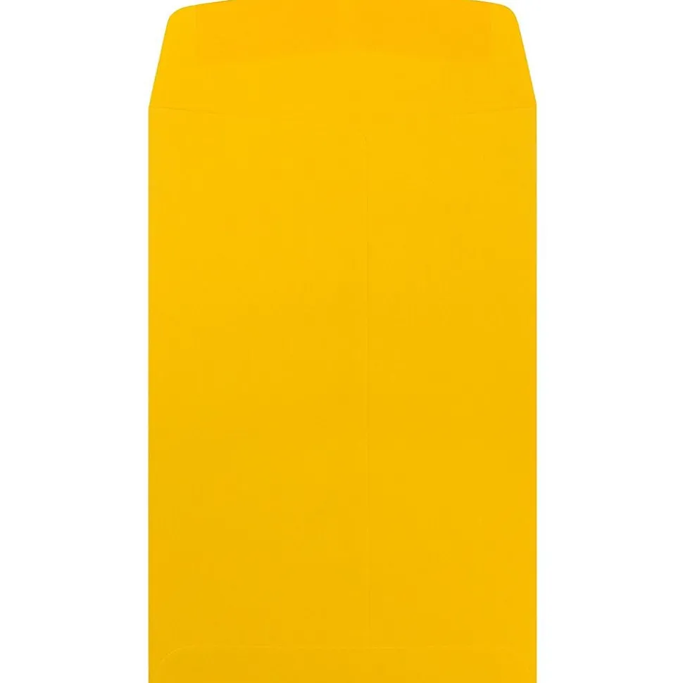 JAM Paper Open End Catalog Envelope, 6" x 9", Yellow, 100/Pack (212815443F)