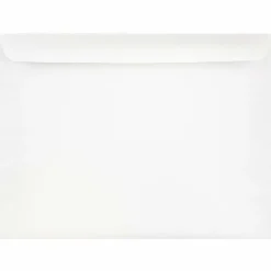 JAM Paper Open End Commercial Booklet Envelopes, Peel & Press, 9" x 12", White, 250/Pack (13751J)