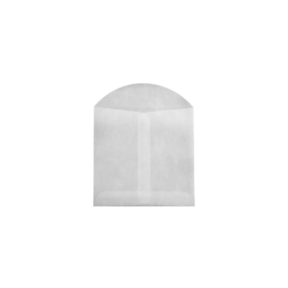 JAM PAPER Open End Envelopes, 4 x 4, Glassine, 100/Pack (GLASS-27-100)