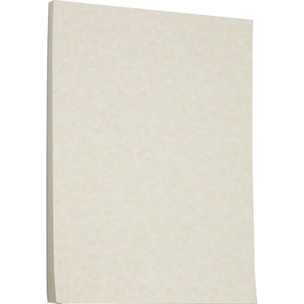 JAM Paper Parchment 65 lb. Cardstock Paper, 8.5" x 11", Light Brown, 50 Sheets/Pack (96700100)