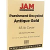 JAM Paper Parchment 65 lb. Cardstock Paper, 8.5" x 11", Antique Gold Yellow, 50 Sheets/Pack (27179)