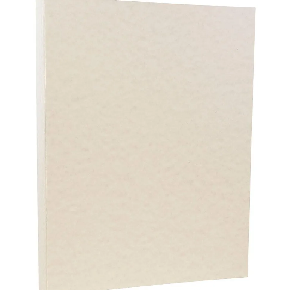JAM Paper Parchment 65 lb. Cardstock Paper, 8.5" x 11", Pewter Gray, 250 Sheets/Ream (96600800B)