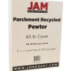 JAM Paper Parchment 65 lb. Cardstock Paper, 8.5" x 11", Pewter Gray, 50 Sheets/Ream (96600800)