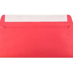 JAM Paper Peel & Seal #10 Kraft Business Envelope, 4 1/8" x 9 1/2", Christmas Red, 25/Pack (11789)