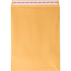 JAM Paper Peel & Seal Kraft Open End #13 Catalog Envelope, 10" x 13", Brown, 500/Pack (13034233C)