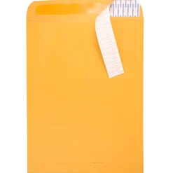 JAM Paper Peel & Seal Kraft Open End #15 1/2 Catalog Envelope, 12" x 15 1/2", Brown, 500/Pack (13034236C)