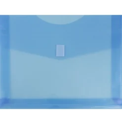 JAM Paper® Plastic Envelopes with Hook & Loop Closure, Letter Size, Assorted Colors, 6/Pack (218V2OLIPRYS)