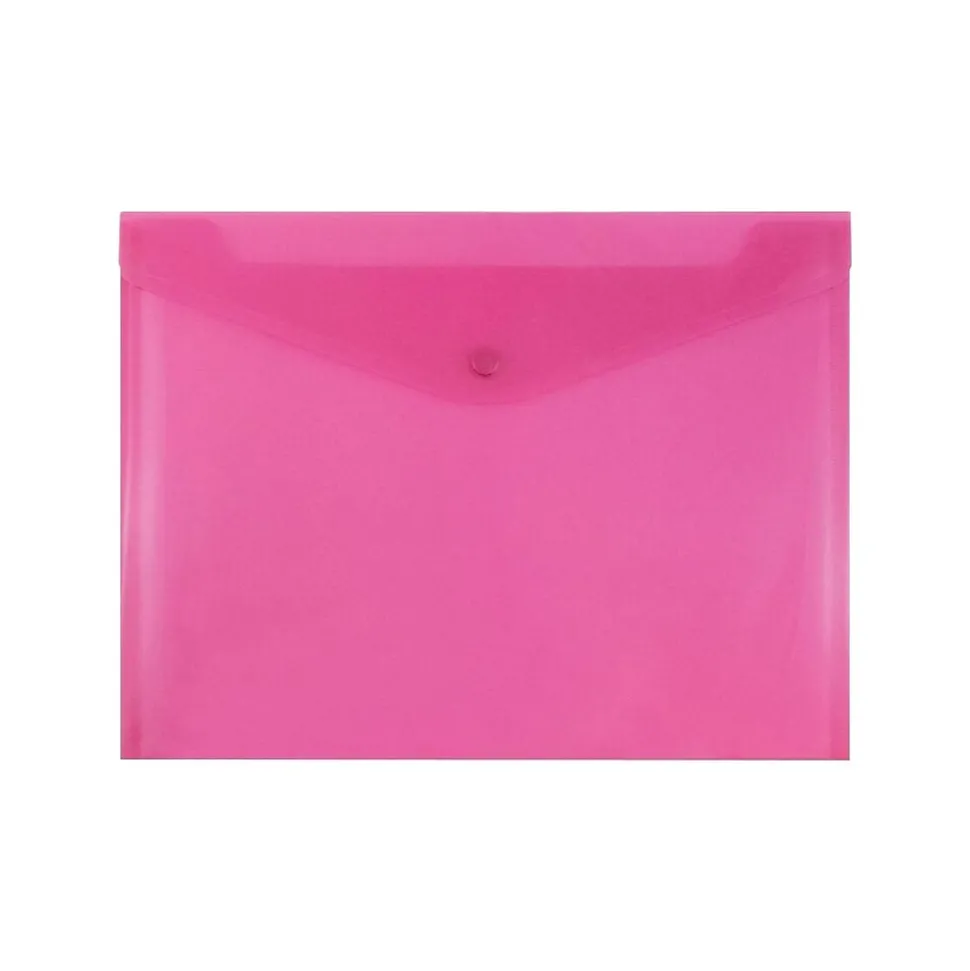 JAM Paper Plastic Envelopes with Snap Closure, Letter Size, Assorted Colors, 6/Pack (218S0RGBYPCL)