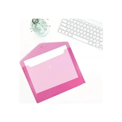 JAM Paper Plastic Envelopes with Snap Closure, Letter Size, Assorted Colors, 6/Pack (218S0RGBYPCL)