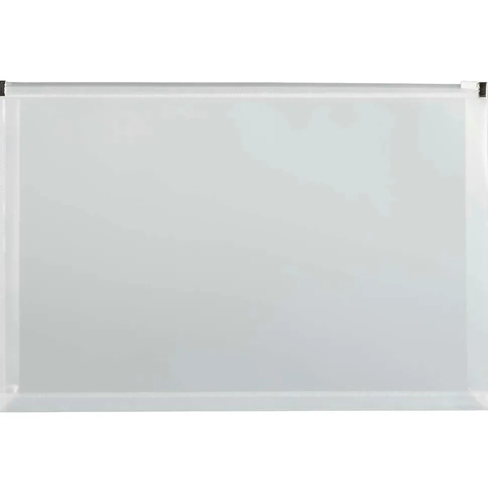 JAM Paper Plastic Envelopes with Zip Closure, Legal Booklet, 9.5 x 14.5, Clear, 12/Pack (219Z1CL)