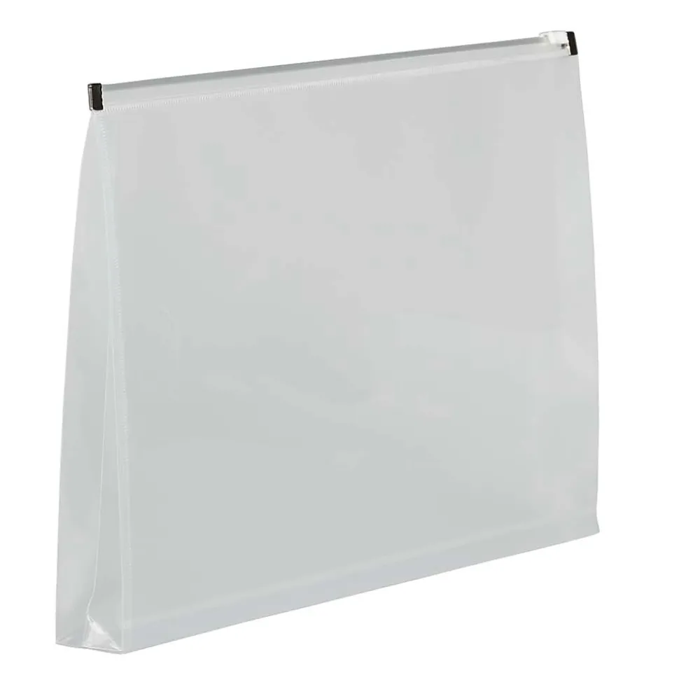 JAM Paper Plastic Envelopes with Zip Closure, Legal Booklet, 9.5 x 14.5, Clear, 12/Pack (219Z1CL)