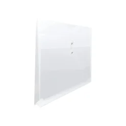 JAM Paper® Plastic Envelopes with Button and String Tie Closure, Letter Size, Clear, 12/Pack (218B1CL)