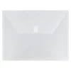 JAM Paper® Plastic Envelopes with Hook & Loop Closure, Letter Size, Clear, 12/Pack (218V0CL)