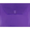JAM Paper® Plastic Envelopes with Hook & Loop Closure, Letter Booklet, 9.75 x 13, Purple, 12/Pack (218V0PU)