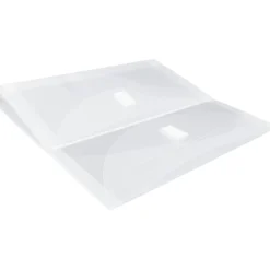 JAM Paper Plastic Multi-Pocket Envelopes with Hook & Loop, 2 Pockets, Letter Booklet, 9.5 x 11.5, Clear, 12/Pack (B35218)