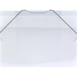JAM Paper Plastic Portfolio Case with Elastic Closure, Clear (6102 001)