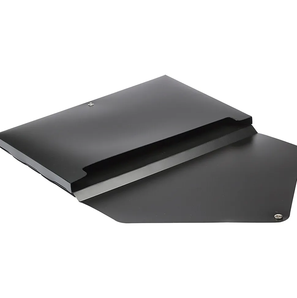 JAM Paper Plastic Portfolio Case with Snap Closure, Black (2254027)