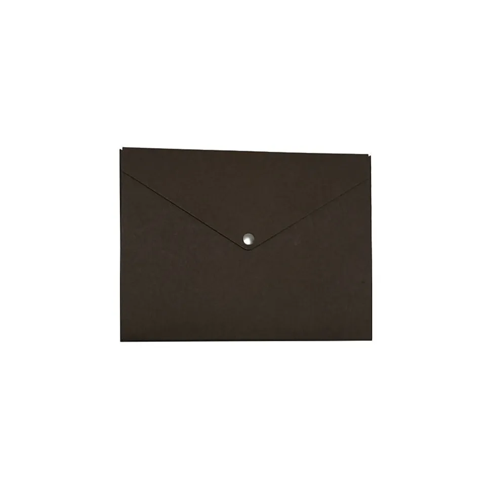 JAM Paper Plastic Portfolio Case with Snap Closure, Brown Kraft (BRCF3E)
