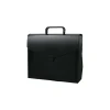 JAM Paper® Plastic Portfolio File Carry Case with Handles, 10 x 12 x 4, Black, Sold Individually (7206027)
