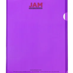 JAM Paper® Plastic Sleeves, 9" x 12", Purple, 120/Pack (38OSPUB)