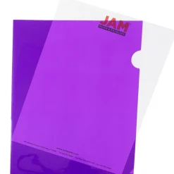 JAM Paper® Plastic Sleeves, 9" x 12", Purple, Dozen (38OSPU)