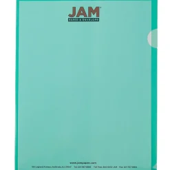 JAM Paper® Plastic Sleeves, 9" x 12", Green, 12/Pack (226325846)