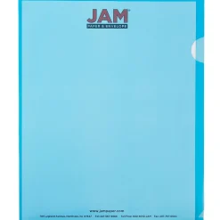 JAM Paper Plastic Sleeves, 9" x 12", Blue, 12/Pack (2226316987)