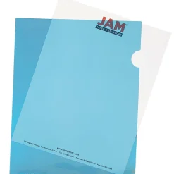 JAM Paper® Plastic Sleeves, 9" x 12", Blue, 120/Pack (2226316987B)