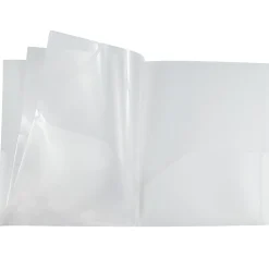 JAM Paper 6-Pocket Heavy Duty Plastic Folders, Clear, 2/Pack (389MP6cl)