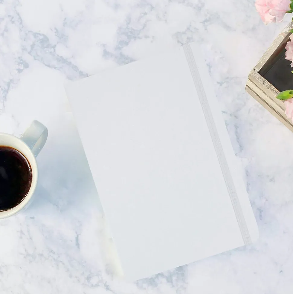 JAM Paper Pocket Notebook, 5.875" x 8.5", Narrow Ruled, 100 Sheets, White (340526604)