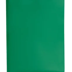 JAM Paper 2-Pocket Plastic Folders with 3 Fasteners, Green, 6/Pack (382ECGRD)