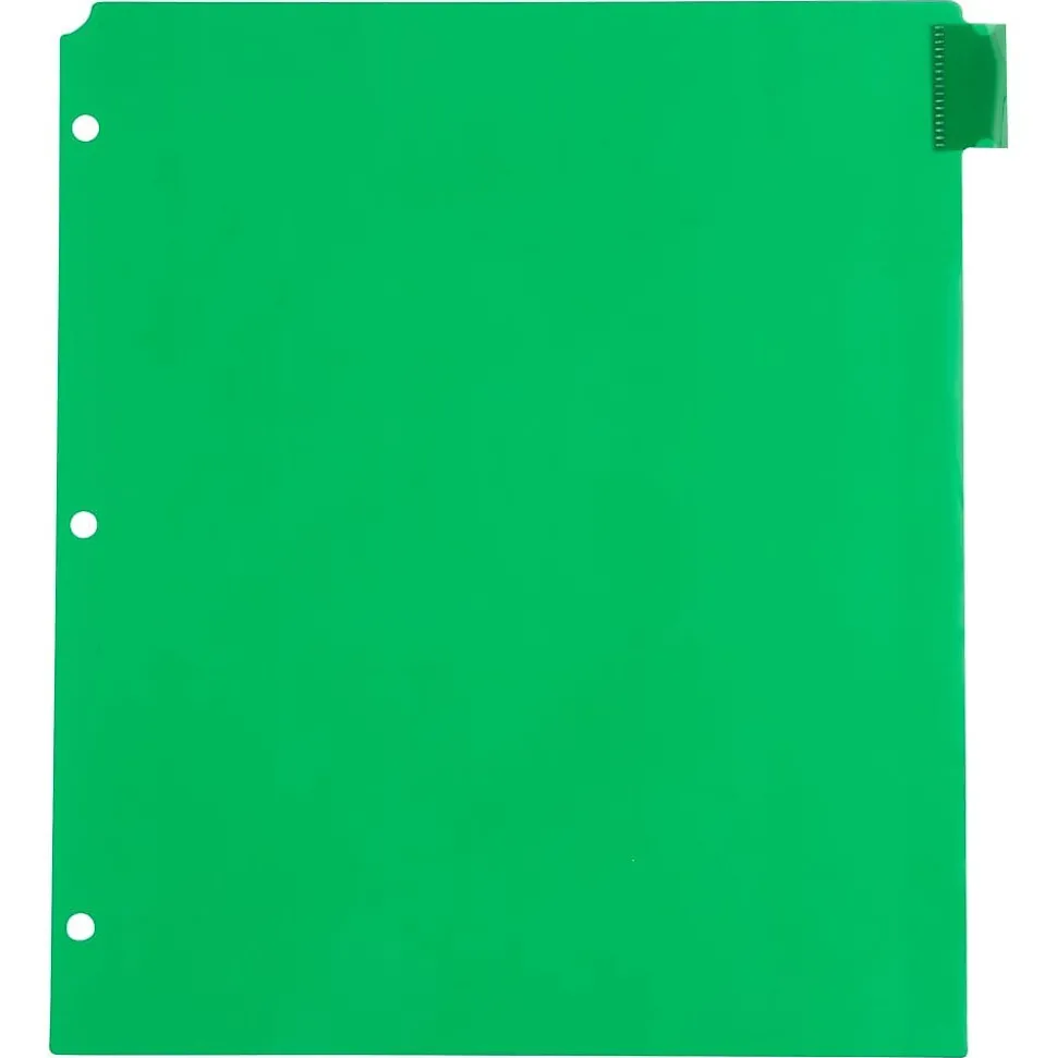 JAM Paper Poly Dividers, 8-Tab, Assorted Colors, 6 Packs (375032922A)