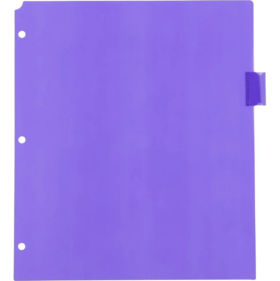 JAM Paper Poly Dividers, 8-Tab, Assorted Colors, 6 Packs (375032922A)