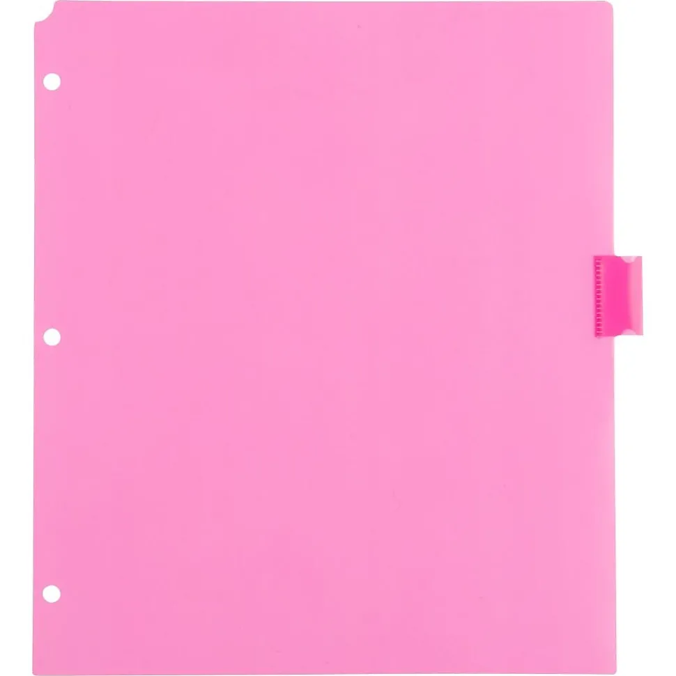 JAM Paper Poly Dividers, 8-Tab, Assorted Colors, 6 Packs (375032922A)